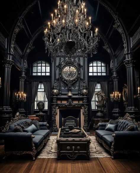 Via immortal_gothic insta Victorian Gothic House, Gothic Victorian House, Dark Mansion, Gothic Homes, Vampire House, Gothic Mansion, Gothic Interior, Mansion Exterior, Gothic Castle