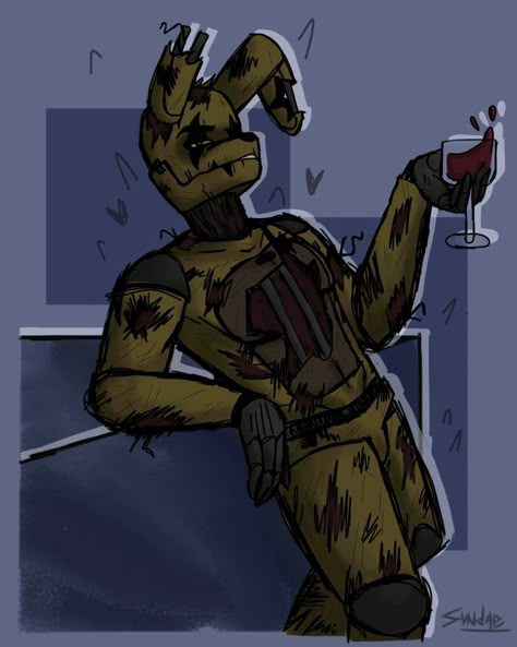 Springtrap Profile Pic, Springtrap Hot Art, Springtrap Thirst Trap, Fnaf William Afton Fanart, Fnaf Springtrap Fanart, Spring Trap Fanart, Springtrap Pfp, Springtrap Fanart, Fnaf Springtrap