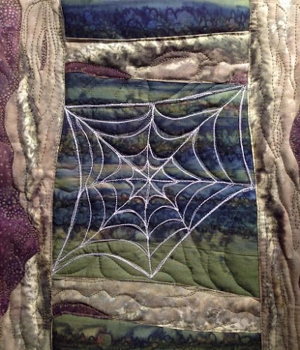 Spider Quilt Pattern, Spider Web Quilt Pattern, Spider Quilt, Spiderweb Blanket, Embroidered Bugs, Spiderweb Quilt, Halloween Spider Web Quilt, Quilted Fabric, Sleepy Hollow