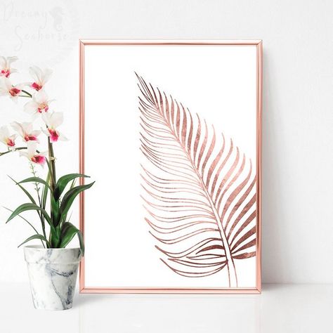 Pink Gold Wall, Alt Diy, Rose Gold Wall Art, Bedroom Ideas For Women, Pink Bedroom Design, Pink Bedroom For Girls, Gold Printable, Gold Art Print, Pink Bedroom Decor