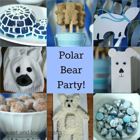 polar bear themed party - Google Search Polar Bear Birthday, Polar Bear Party, Polar Bear Baby Shower, Polar Bear Theme, Polar Plunge, Ice Skating Party, Snow Play, Snow Party, Skating Party