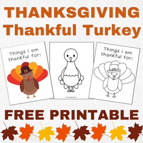 Thankful Turkey Printable, Printable Turkey Template, Turkey Printable, Thankful Turkey, Thanksgiving Potluck, Thanksgiving Turkey Craft, Free Thanksgiving Printables, Easy Thanksgiving Crafts, Turkey Hat