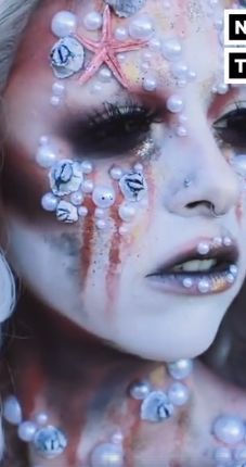 Mermaid Hook Makeup, Horror Mermaid Makeup, Drowned Pirate Makeup, Zombie Mermaid Makeup, Ghost Pirate Makeup, Dead Mermaid Makeup, Evil Mermaid Makeup, Scary Mermaid Costume, Ocean Makeup Looks