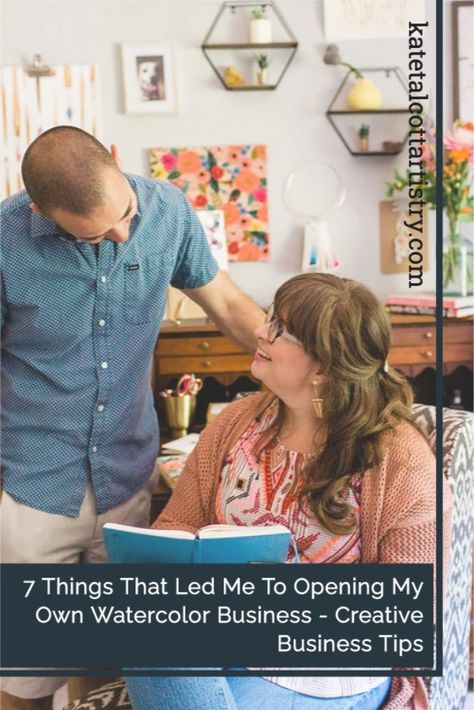 Find out 7 things that helped me open my watercolor stationery business, Kate Talcott Artistry, LLC. Getting your business started isn't easy, but here are some ideas to take your hobby to the next level. Watercolor Business, Crafty Hobbies, Ephemeral Art, Stationery Business, Hand Drawn Cards, Watercolor Tips, Things I Learned, Becoming A Teacher, Artwork Online