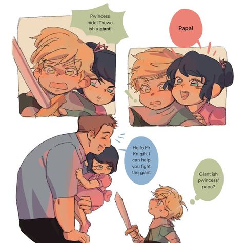 jupiter 🌚🌝 on Twitter: "princess and knight (adrien and mari childhood AU) https://t.co/6je0sRYpy8" / Twitter Miraclous Ladybug Fanart, Adrienette Comic, Princess And Knight, Mlb Fan Art, Mlb Comics, Adrian And Marinette, Ladybug Wallpaper, Miraculous Ladybug Memes, Miraculous Ladybug Fanfiction