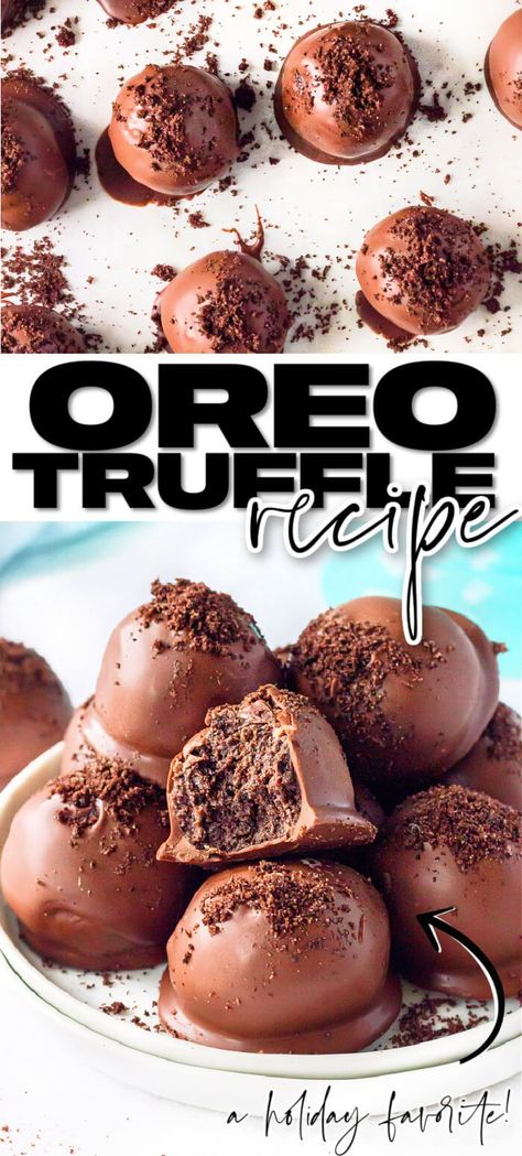 BEST OREO TRUFFLE RECIPE Easy Chocolate Truffles 3 Ingredients, Oreo Rum Balls, How To Make Oreo Truffles, Oreo Truffles Recipe Easy, Chocolate Oreo Truffles Recipe, Easy Oreo Truffles, Oreo Balls For Christmas, How To Make Oreo Balls, Oreos Recipes