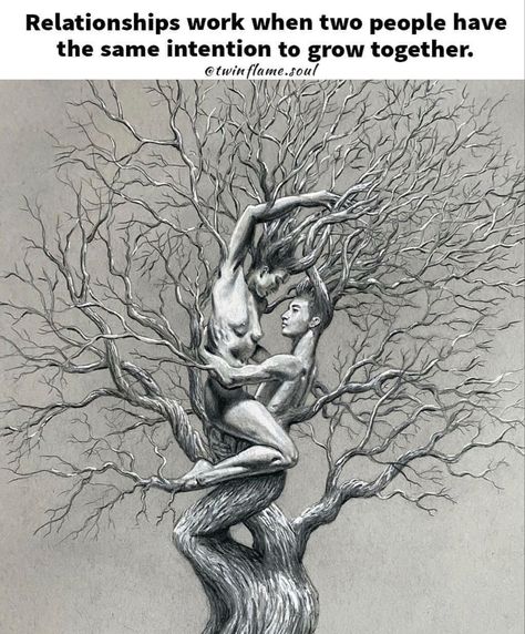 Growing Old Together Drawing, Tree Of Life Sketch, Nature Paintings Acrylic, Leg Sleeve Tattoos, Leg Tattoo Ideas, Mother Nature Tattoos, Twin Flame Art, Flame Art, Creation Art