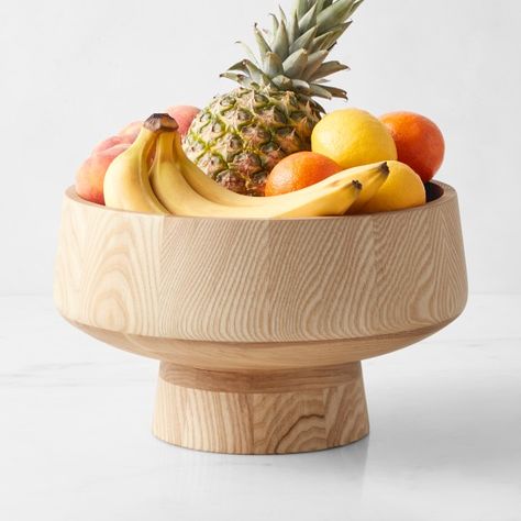 Pedestal Fruit Bowl, Fruit Bowl Display, Wooden Fruit Bowl, Apartment Vibes, Easy Grilling, Fruit Holder, Table Setting Inspiration, Golden Wheat, Fruit Bowls