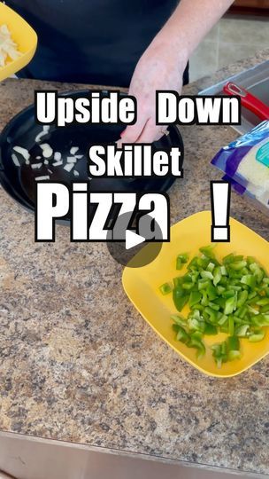 704K views · 7.8K reactions | upside down skillet pizza | You need to try this Upside Down Skillet Pizza | By Shareable Recipes | Facebook Skillet Upside Down Pizza, Funnel Cake Recipe Easy, Upside Down Pizza, Egg Pizza, Skillet Pizza, Unique Pizza, Dinner For One, No Cook Appetizers, Iron Skillet Recipes