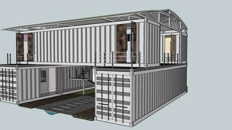 Container Terrace, Cargo Home, Shipping Container Architecture, Sea Container Homes, Shipping Container Design, Cargo Container Homes, Cargo Container House, Shipping Container Home Designs, Shipping Container House Plans