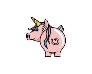 Pig Creature Design, Pig Illustration Design, Pig Monster Art, Unicorn Pig, Pig Graphic, Pink Animals, Cute Pigs, Cartoon Illustration, Disney Characters