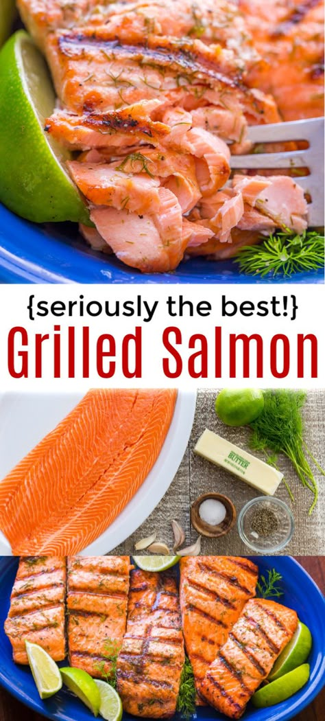 Bbq Salmon Recipes, Best Grilled Salmon, Best Grilled Salmon Recipe, Grilling Burgers, Grilled Salmon Recipe, Bbq Salmon, Lime Butter, Grilled Salmon Recipes, Butter Salmon