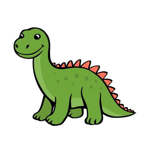 Cute cartoon young dinosaur green bronto... | Premium Vector #Freepik #vector #cute-cartoon #funny-cartoon #cartoon #cute-illustration Real Dinosaur, Art Activities For Toddlers, Cartoon Cartoon, Cartoon Funny, Psd Icon, Funny Cartoon, Art Activities, Vector Photo, Toddler Activities