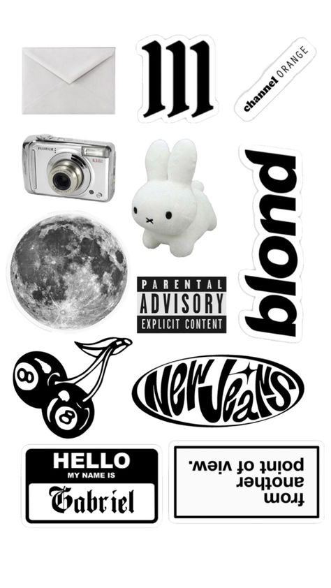 B&w Stickers, Channel Orange, Black And White Stickers, Parental Advisory Explicit Content, White Stickers, Hello My Name Is, Point Of View, Sticker Sheet, My Name Is