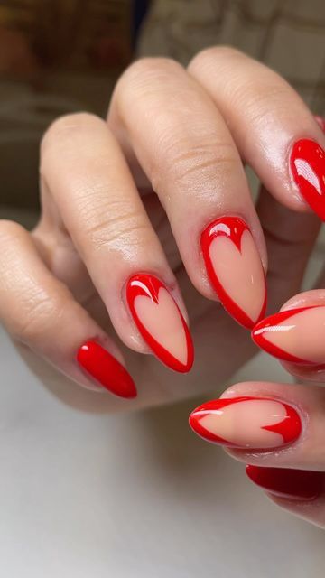 PREVIOUSLY HARD AS NAILS STUDIO 💖 on Instagram Basic Nail, Basic Nails, February 9, Nail Studio, Dream Nails, Valentines Nails, Negative Space, Beauty Inspiration, Nail Designs