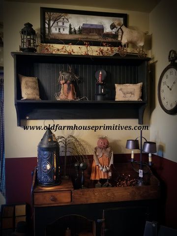 PHOTO GALLERY – Old Farmhouse Primitives Country Farmhouse Decor Kitchen, Primitive Home Decorating, Primitive Shelves, Primitive Dining Room, Modern Farmhouse Living Room Decor, Primitive Living Room, Primative Decor, Country Sampler, Primitive Colonial