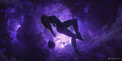 into the depths of self discovery, Antoine Collignon on ArtStation at https://www.artstation.com/artwork/D3VJe Ultron Wallpaper, Two Steps From Hell, Marvel Wall Art, Dr Marvel, Chill Music, Marvel Coloring, Marvel Wall, Floating In Space, Marvel Photo