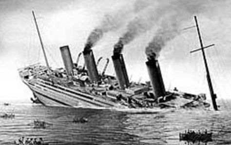 21 November 1916 -  HMHS Britannic sinks after hitting a German mine Hmhs Britannic, Famous Sisters, Titanic History, German Submarines, Abandoned Ships, Bigger Boat, Rms Titanic, White Star, Shipwreck