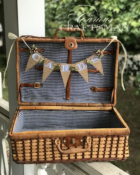 Picnic Basket Wedding, Basket Card Box Wedding, Picnic Basket Card Box Wedding, Suitcase Card Box Wedding Gift Table, Wishing Well Baby Shower, Wishing Well Bridal Shower, Wedding Card Basket, Card Basket, Picnic Box