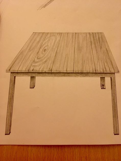 Pencil drawing wooden table with a bit of detail Wooden Table Drawing, Table Drawing Reference, Table Drawing Sketch, Kitchen Table Drawing, Dark Grey Couch, Odyssey Art, Table Sketch, Sustained Investigation, Table Drawing