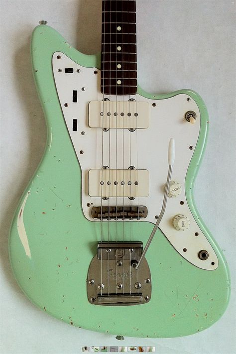 beautiful piece     #music #instrument #guitar Buttercup Aesthetic, Logan Pierce, Tenerife Sea, Green Guitar, Jade Harley, Shaggy Rogers, Mint Green Aesthetic, Guitar Electric, Classic Guitar