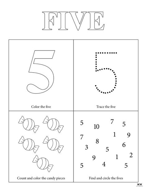 Choose from fifteen unique Number 5 tracing worksheets to help your young learner master this number. Print from home. 100% FREE! Number 5 Activities For Preschool Free Worksheets, Number 5 Tracing Worksheets, Number 5 Worksheets For Preschool, 5 Worksheets Preschool, Preschool Number Worksheets, Letter Worksheets For Preschool, Reading Comprehension For Kids, Free Printable Numbers, Number Tracing