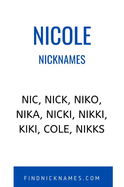 50+ Lovely Nicknames for Nicole — Find Nicknames Nicole + Core + Aesthetic, Nicole Aesthetic, Names With Nicknames, Good Nicknames, Cute Nicknames, Funny Cat Wallpaper, Turn Your Life Around, Personal Growth Plan, Aesthetic Names