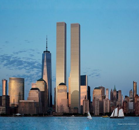 The Twin Towers Alliance The Twin Towers, Am I The Only One, One World Trade Center, Manhattan Skyline, Twin Towers, Lower Manhattan, Trade Center, Brick Building, Dark Skies