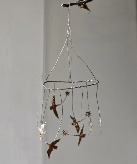 Rowan Macgregor, Wire Decorations, Wreath Garland, Flying Birds, Flying Bird, Mobile Art, Tin Art, Birds Flying, Wire Art