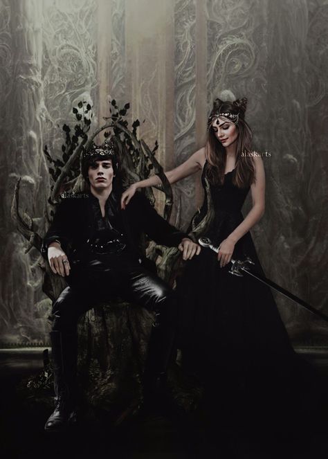 “All the more reason not to allow myself that luxury. You made me the High King, Jude. Let me be the High King.” “Marry me,” he says. “Become the Queen of Elfhame.” #judeduarte #cardangreenbriar #thecruelprince #hollyblack | REPOST = CREDIT | ig: alask.arts Maxon Schreave, Alaska Art, Holly Black Books, Queen Of Nothing, Fantasy Couples, Holly Black, Fictional World, Book Boyfriends, Sarah J Maas