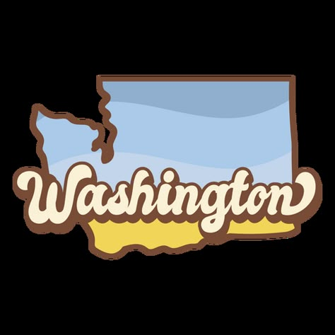 Washington state map with the word washington on it PNG Design Washington State Map, Country Maps, Year Plan, Festival Design, State Map, Png Design, Washington State, Svg Design, Png Image