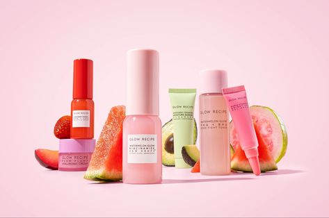 Avocado Ceramide Moisture Barrier Cleanser to gently cleanse & support a healthy skin barrier. Watermelon Glow PHA+BHA Pore-Tight Toner to refine pores & hydrate skin⁠. Guava Vitamin C Bright-Eye Gel Cream to firm & brighten eye area. Strawberry Smooth BHA+AHA Salicylic Serum to smooth texture & help clear breakouts⁠. Watermelon Glow Niacinamide Dew Drops to hydrate and brighten skin over time w/ an instant dewy glow⁠. Plum Plump Hyaluronic Cream to hydrate, plump, balance, and moisturize skin. Glow Recipe Fruit Babies, Glow Recipe Products, Sephora Must Haves, Glow Recipe Skincare, Dream Skincare, Fruit Infused Water Recipes, Clear Skin Care, Sephora Skincare, Makeup Lipgloss