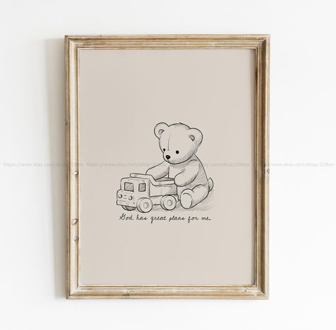 Vintage Christian Nursery Decor Rustic Christian Printable Cottagecore Baby Room Decor Vintage Nursery Theme Prints Teddy Bear Kids Room Art Cottagecore Baby Room, Teddy Bear Nursery Theme, Bear Nursery Theme, Teddy Bear Nursery Decor, Cottagecore Baby, Baby Bear Nursery, Christian Nursery Decor, Bible Artwork, Teddy Bear Nursery