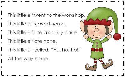 Holly's Hobbie: Kindergarten: This Little Elf ~ Poem and a Sale! Christmas Finger Plays, Elf Song, Christmas Classroom Activities, Kindergarten Fine Motor, Flannel Stories, Classroom Christmas Activities, Abc Preschool, December Lessons, Christmas Kids Crafts