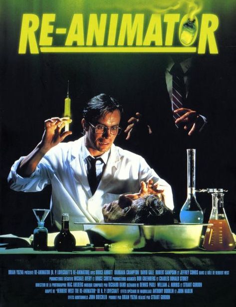 Herbert West, Victor Frankenstein, Re Animator, 80s Horror, Film Horror, Best Horror Movies, Nightmare On Elm Street, Mad Scientist, Scary Movies