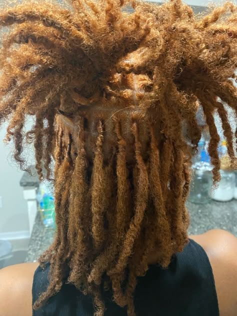 Brown Locs With Blonde Highlights, Light Brown Locs Black Women, Half Dyed Locs, Dyed Dreads, Dreadlocks Hair Care, Barrel Twist, Loc Hairstyles, Dreadlock Hairstyles For Men, Beautiful Dreadlocks