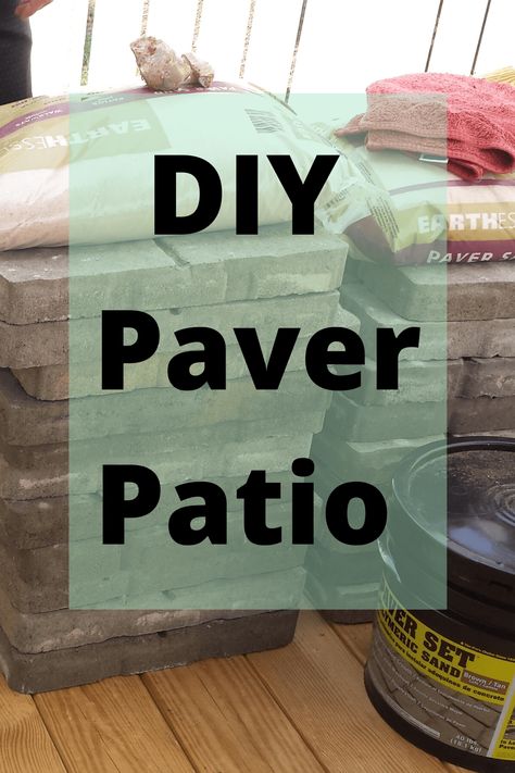 How To Lay Pavers On Dirt, Stone Paver Patio, Easy Diy Patio, Patio With Pavers, Diy Paver Patio, How To Lay Pavers, Diy Paver, Large Pavers, Pavers Diy