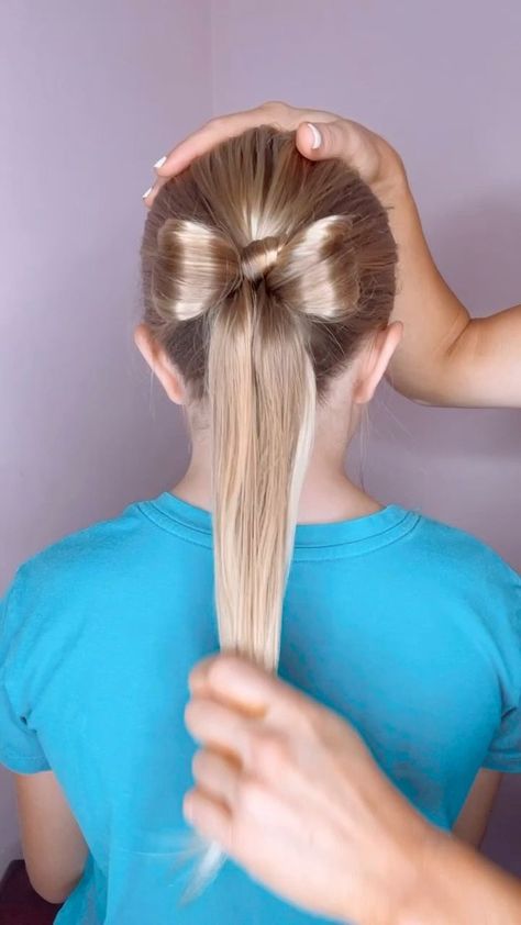 EASY BOW HAIR TUTORIAL ❤️ #hairtutorial #hairstyle #hairinspo #hairideas | Mom Generations | Mom Generations Hair, Bow Hair Tutorial, Easy Bow, Bow Hair, Hair Tutorial, Hair Inspo, Hairstyles, Hair Styles, Hair