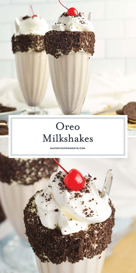 With only 6 ingredients you can have the ultimate summer cool down treat with this EASY Oreo Milkshake recipe! Make Milkshake, Oreo Milkshake Recipe, Cream Filled Cookies, Milkshake Recipe Easy, Oreo Milkshake, Homemade Vanilla Ice Cream, Milkshake Recipe, Filled Cookies, Milkshake Recipes