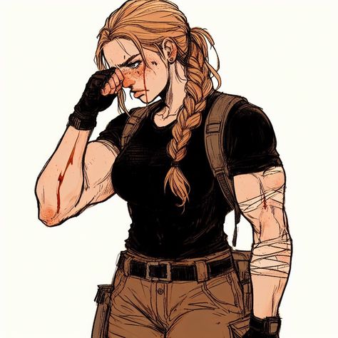 Buff Girl Drawing, Buff Girl Art, Buff Women Drawing Reference, Buff Woman Art, Buff Women Art, Buff Women, The Last Of Us2, Tutorials Drawing, Woman Drawing