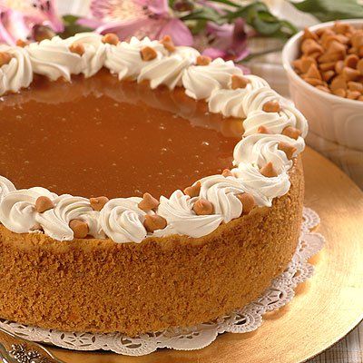 Butterscotch Cheesecake, Caramel Cheesecake Recipes, Butterscotch Caramel, Caramel Ice Cream Topping, Best Baking, Toll House, Caramel Cheesecake, Caramel Topping, Standing Ovation