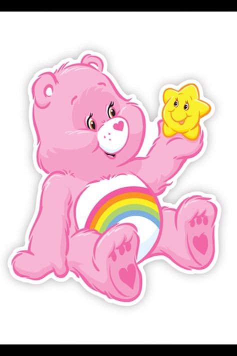 Cb Carebears Sticker, Cheer Care Bear, Rainbow Care Bear, Pink Care Bear, Care Bears Cheer Bear, Care Bear Tattoos, Care Bear Party, Care Bear Birthday, Cheer Bear