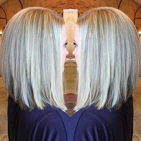 Long Inverted Bob, Straight Bobs, Longbob Hair, Icy Blonde Balayage, Inverted Long Bob, Inverted Bob Haircuts, Angled Bob Hairstyles, Balayage Blond, Inverted Bob Hairstyles