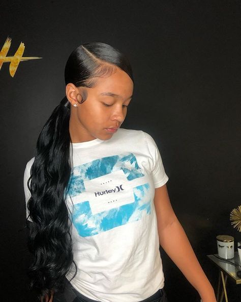 Long Ponytail Hairstyles, Weave Ponytail Hairstyles, Sleek Ponytail Hairstyles, Weave Ponytail, Sew In Hairstyles, Black Ponytail Hairstyles, Birthday Hairstyles, Curly Hair Photos, Easy Hairstyles For Medium Hair