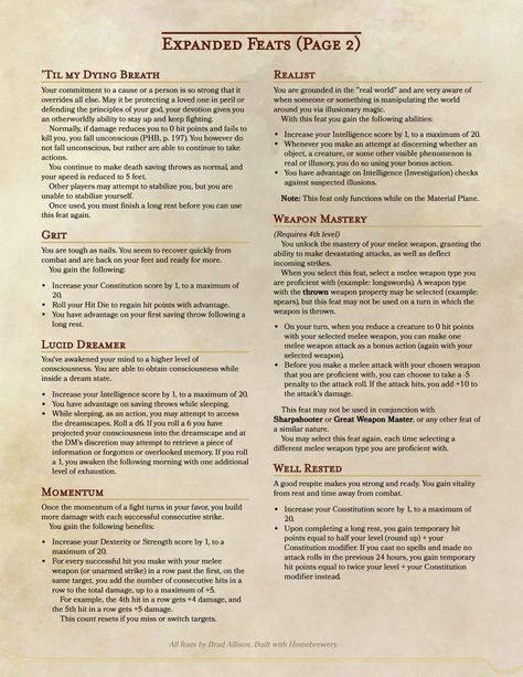 Homebrew Feats 5e, Dnd 5e Homebrew Feats, Dnd Feats Homebrew, Dnd Skills, Dnd Feats, Dark Gifts, Dungeons And Dragons Rules, Icewind Dale, Dnd Backgrounds