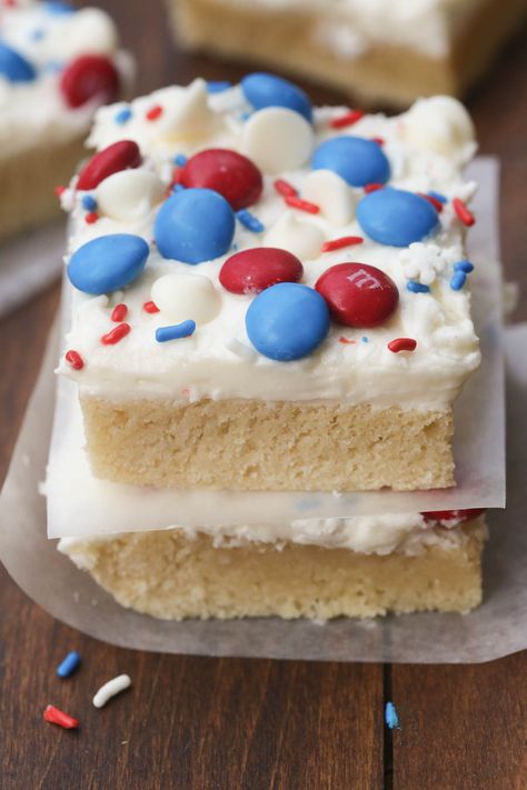 Best Homemade Frosting, Patriotic Sugar Cookies, Chewy Sugar Cookie, Tastes Better From Scratch, Picnic Recipes, Patriotic Desserts, Blue Desserts, Homemade Frosting, Chewy Sugar Cookies