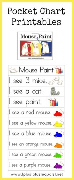 Mouse Loves School Activities, Mouse Paint Activities, Teaching Infants, Story Stretchers, Mouse Shapes, Preschool Inspirations, Pocket Chart Center, Prek Literacy, Pocket Chart Activities