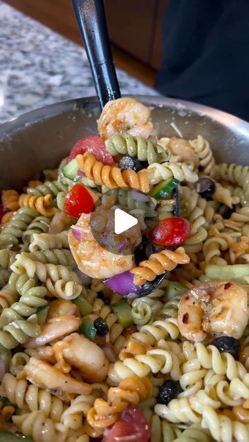 Pasta Salad Recipes Seafood, Shrimp Pasta Cold, Pasta Shrimp Salad Recipes, Italian Pasta Salad With Shrimp, Pasta Salad With Shrimp Cold, Shrimp Pasta Recipes Cold, Shrimp Pasta Salad Recipes Cold, Olive Garden Pasta Salad, Shrimp Pasta Salad Recipes