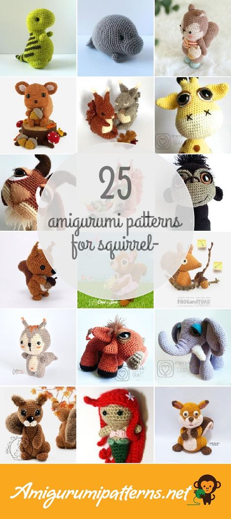 Amigurumi Patterns For Squirrel- Squirrel Pattern, Crochet Critters, Flying Squirrel, Amigurumi Pattern, Free Crochet, Amigurumi, Novelty Christmas, Christmas Ornaments, Holiday Decor