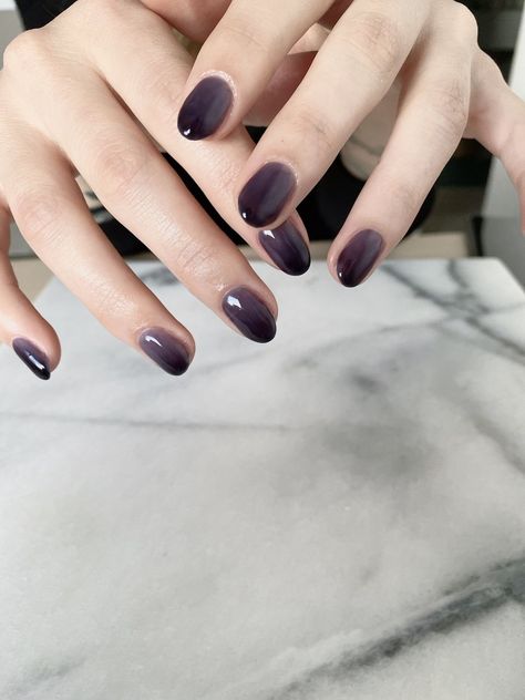 Sheer Black Nails, Nail Education, Minimal Nails Art, Punk Nails, Goth Nails, Grunge Nails, Minimal Nails, Blush Nails, Pretty Gel Nails